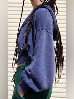 Free People - NEW - FP Movement Lowkey Crop Zip-Up Hoodie
